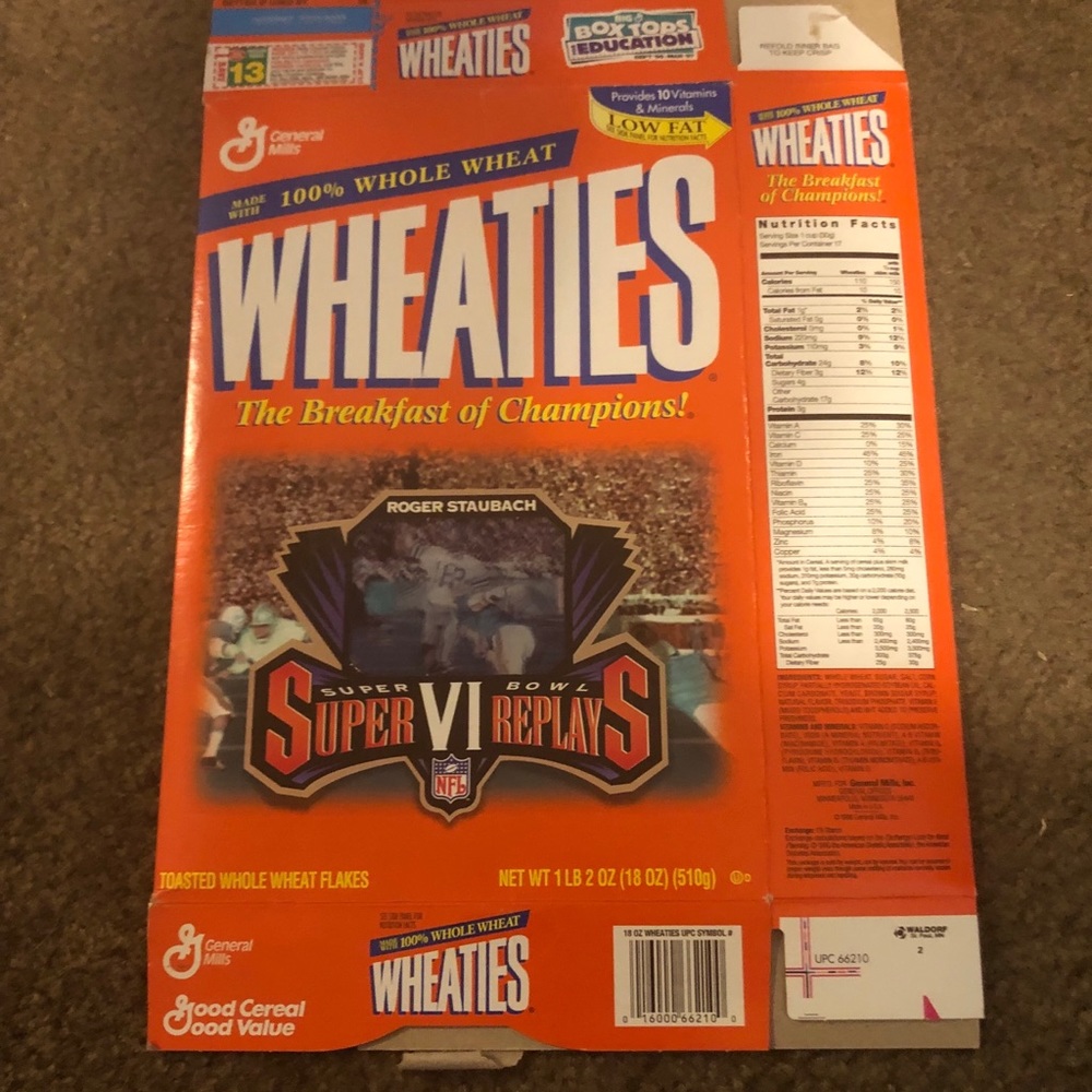 Roger Staubach Wheaties box